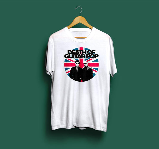 Death of Guitar Pop 'Union Jack' White T-Shirt