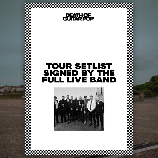 TOUR SETLIST SIGNED BY THE FULL LIVE BAND