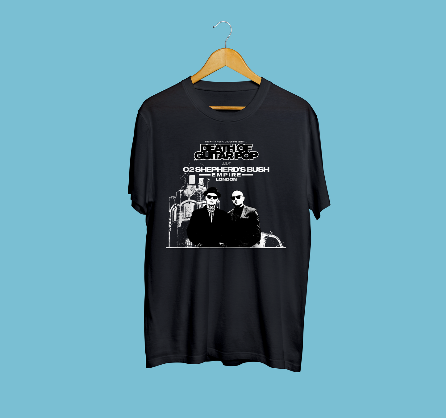 DEATH OF GUITAR POP LIVE AT O2 SHEPHERD'S BUSH EMPIRE BLACK T-SHIRT (PRE-ORDER)