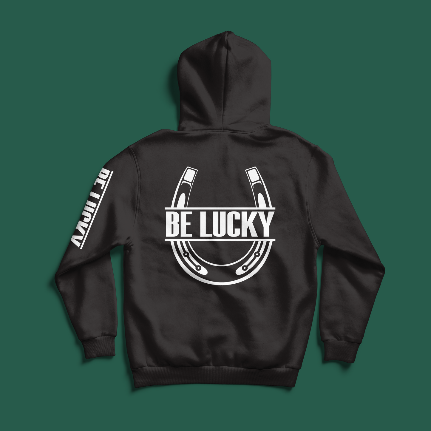 'Be Lucky' Unisex Hoodie (Black)