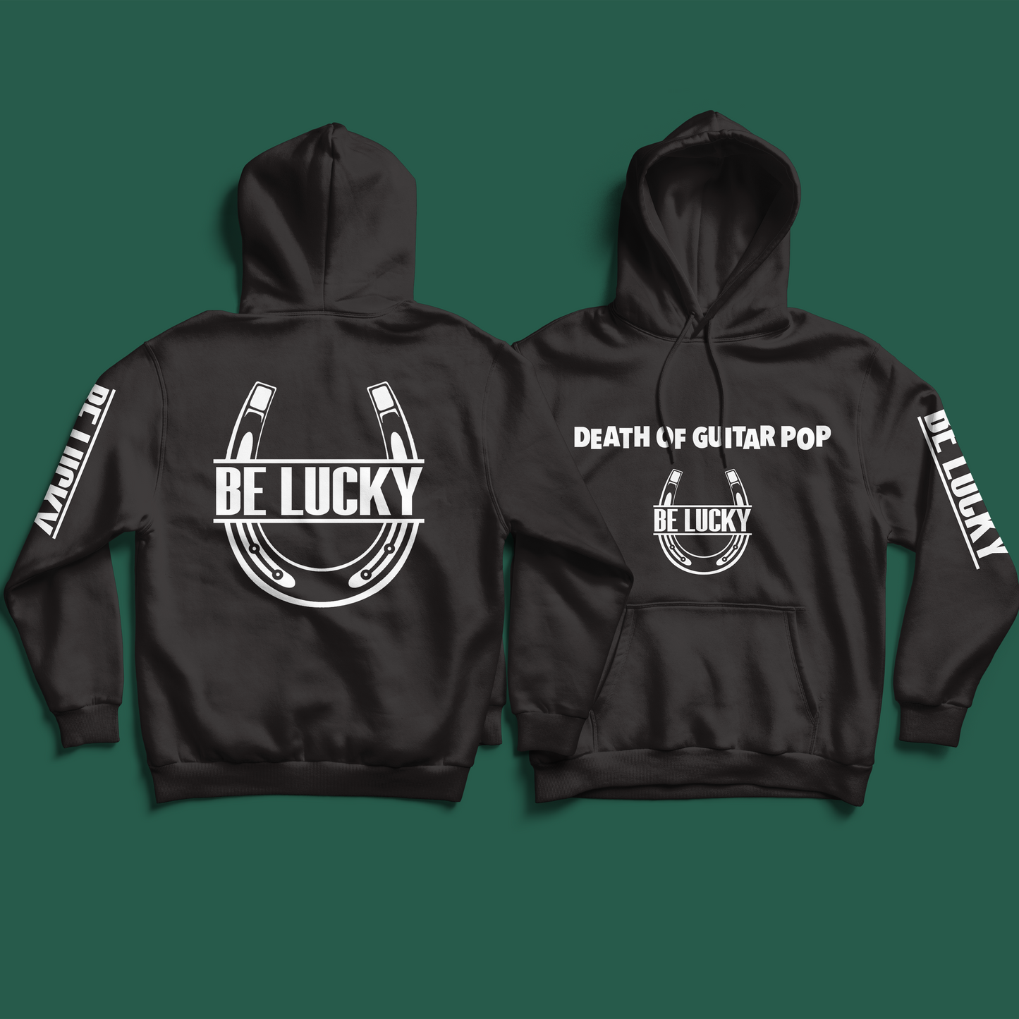 'Be Lucky' Unisex Hoodie (Black)