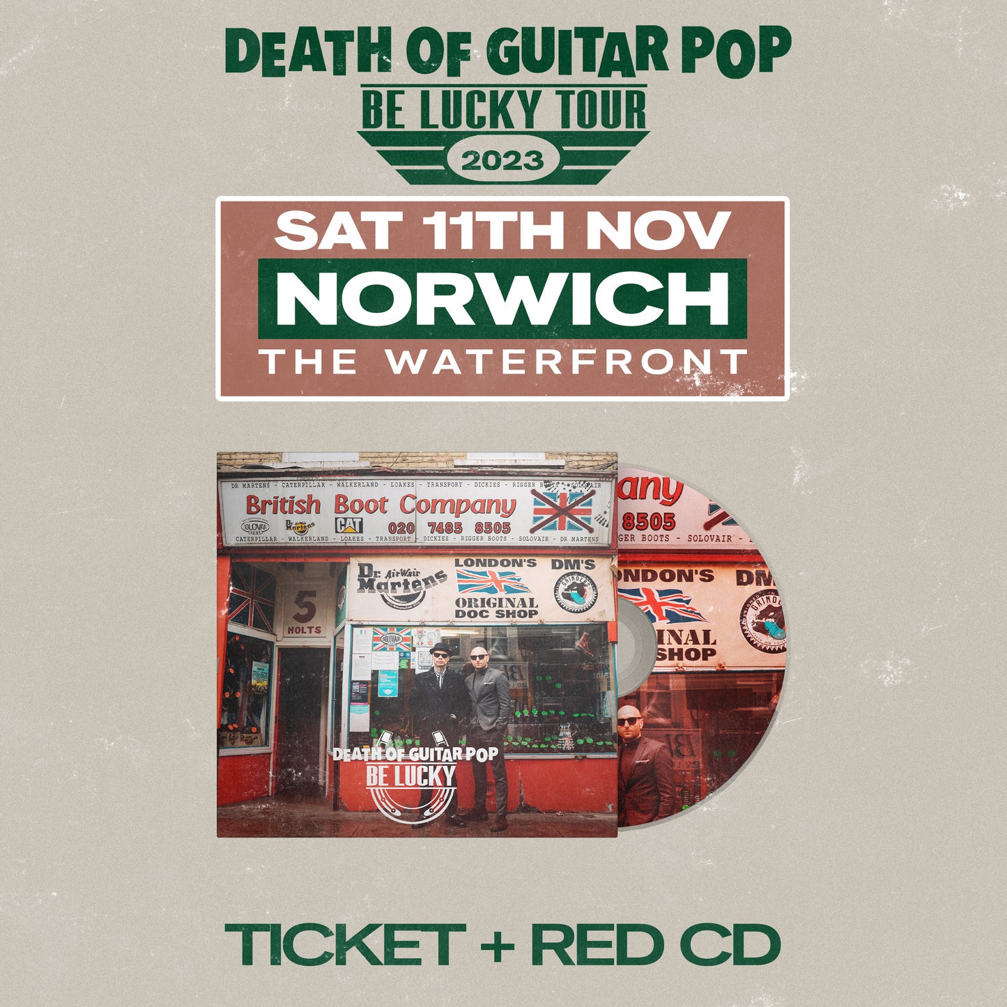 NORWICH - THE WATERFRONT 11/11/23 - GENERAL ADMISSION + RED CD BUNDLE